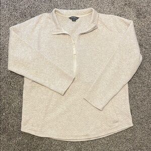 Cream Quarter-Zip Pullover
